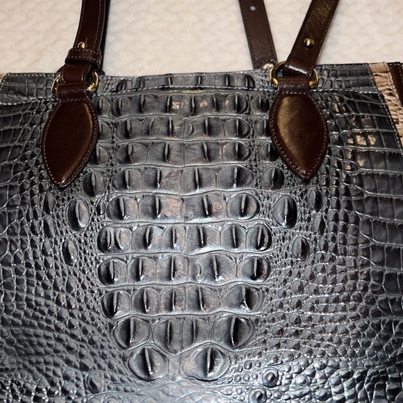Brahmin Medium Lena Tote Shoulder Bag Mallard Davos - Picture 13 of 16